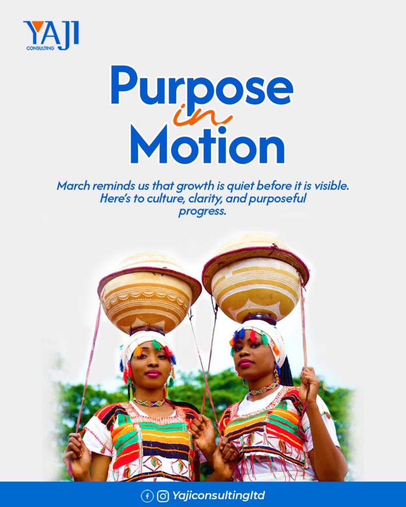 Two women in traditional Northern Nigerian attire representing culture, identity, and purpose in motion.